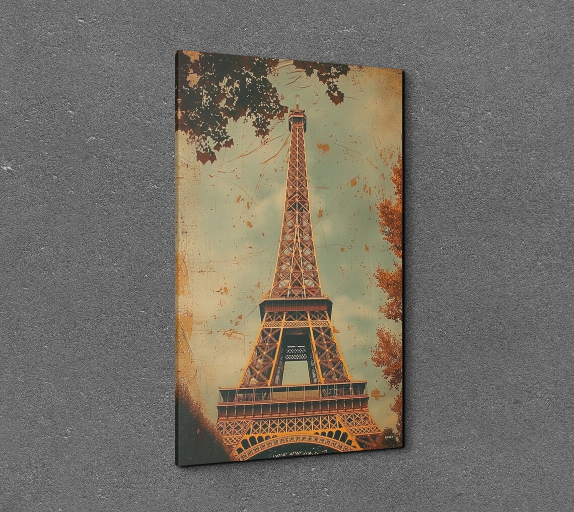 Eiffel Tower Mid-Century Modern Art Print - Image 3