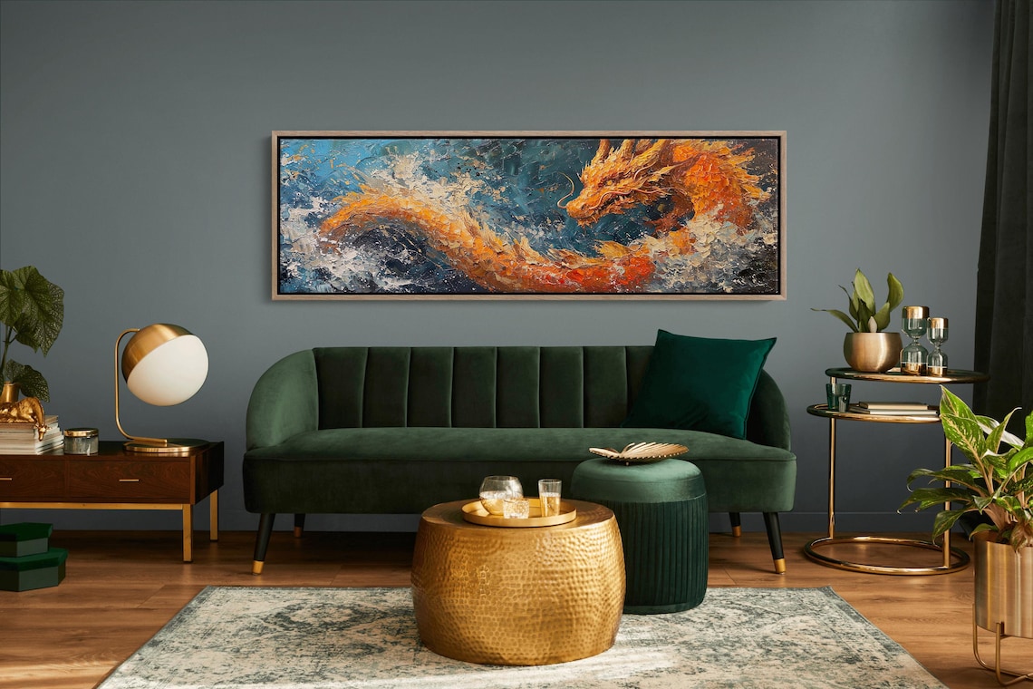 Panoramic Dragon Fantasy Wall Art, Office Poster - Image 6