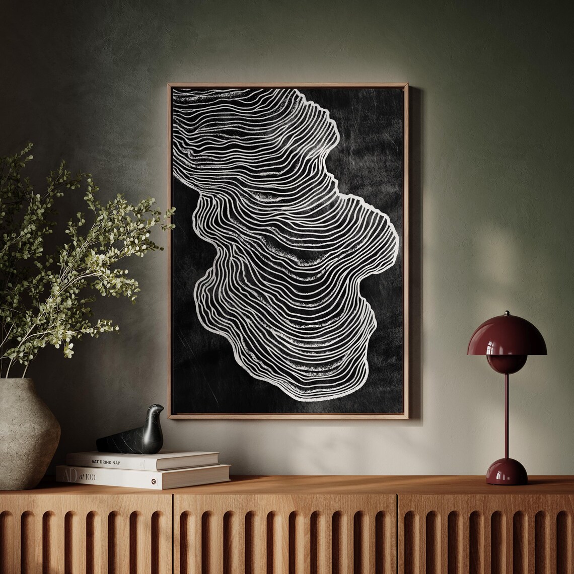 Abstract Wavy Line Art, Minimalist Wall Art Print - Image 6
