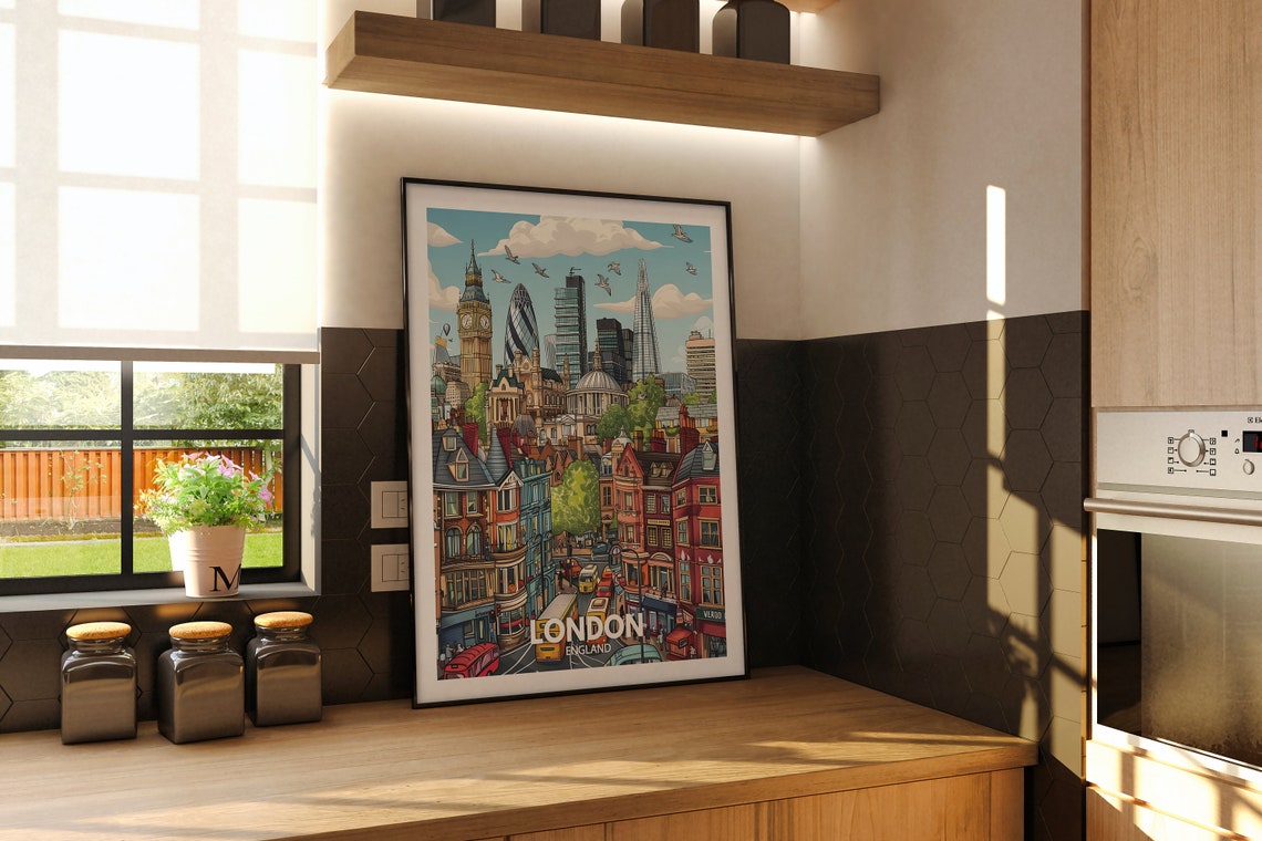 London Travel Art Print England London Art Poster England Travel Poster United Kingdom Wall Art English Art Decor - Image 2