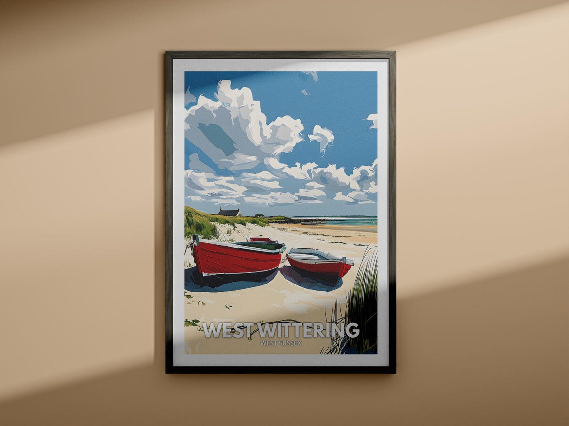 West Wittering Print West Sussex West Wittering Poster West Sussex Travel Art Poster Natural Beach Wall Art Uk Seaside Art Decor - Image 3