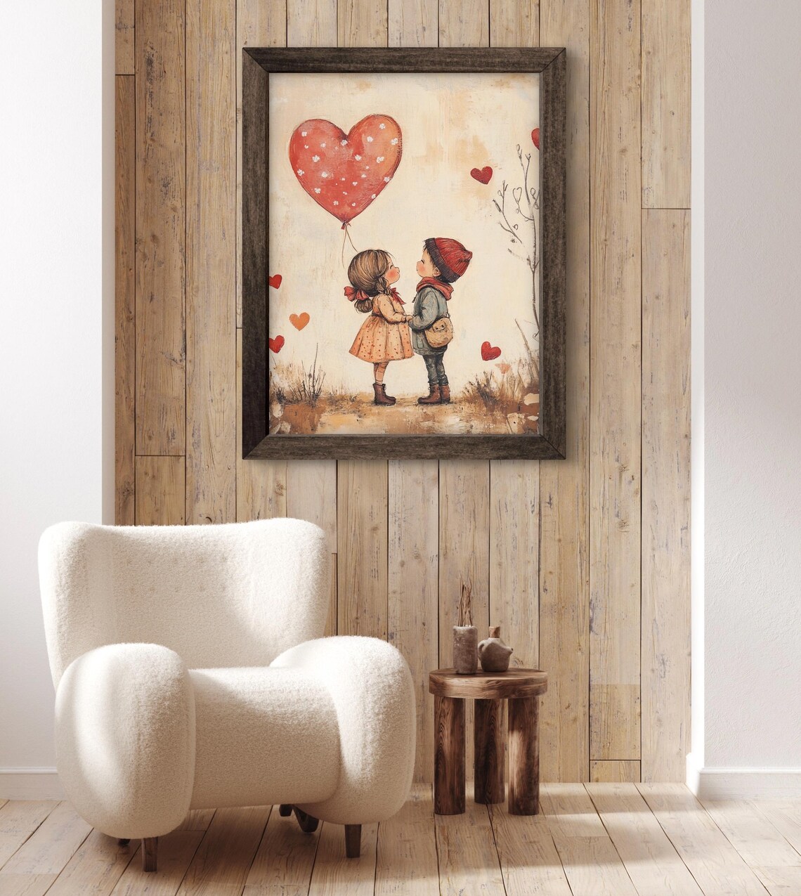 Valentine's Day Little Boy And Girl Art Print - Image 3