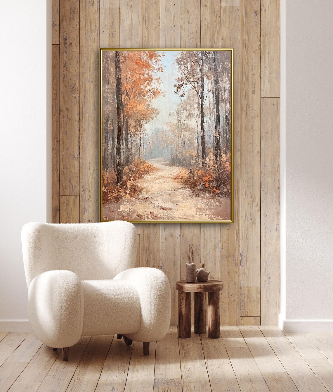 Vintage Rustic Fall Landscape Art Print, Farmhouse - Image 5