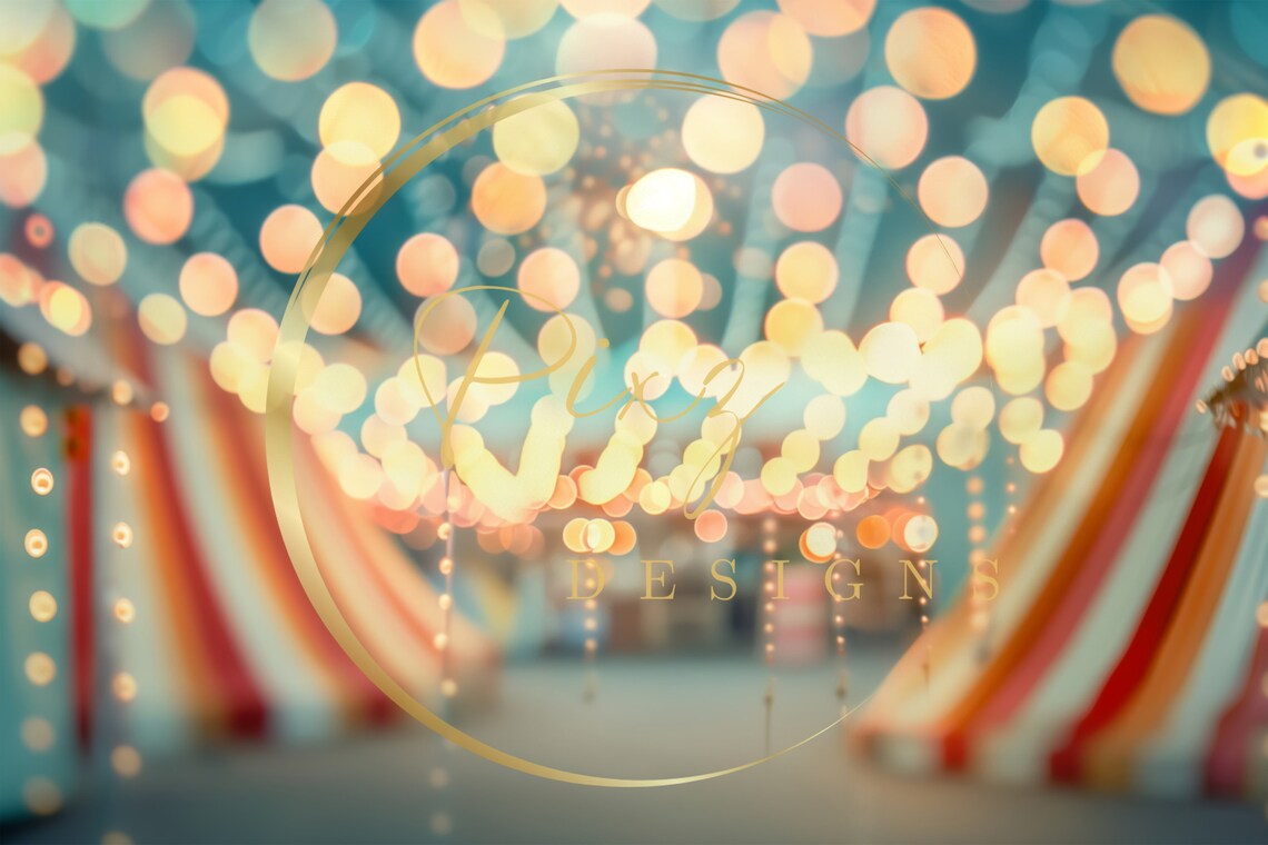 Carnival Backdrop Circus Background, Summer Lights - Image 2