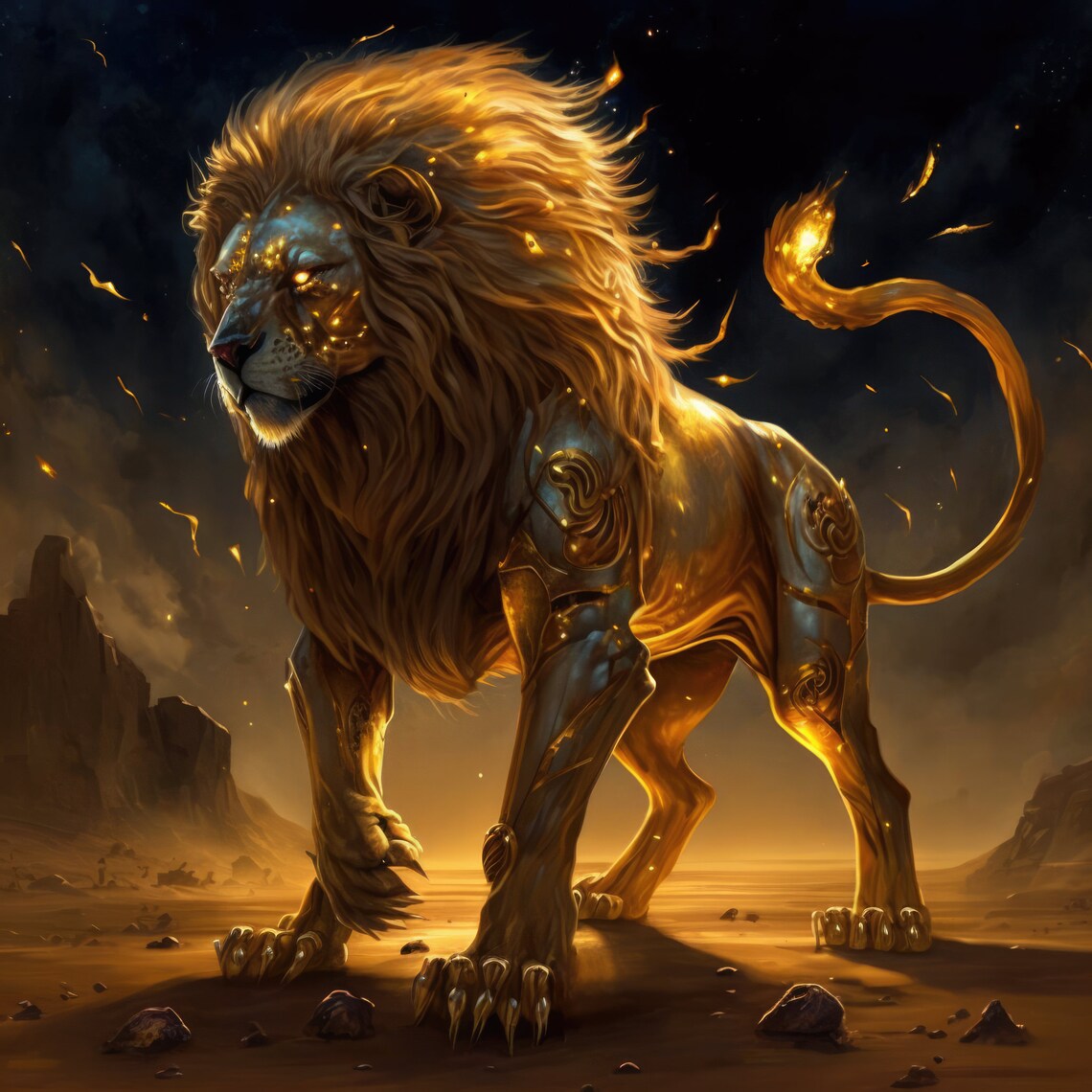Golden Lion Travel Poster