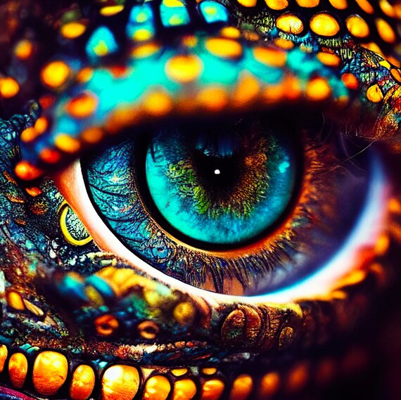 Eye Of The Dragon, Surreal Dragon Art