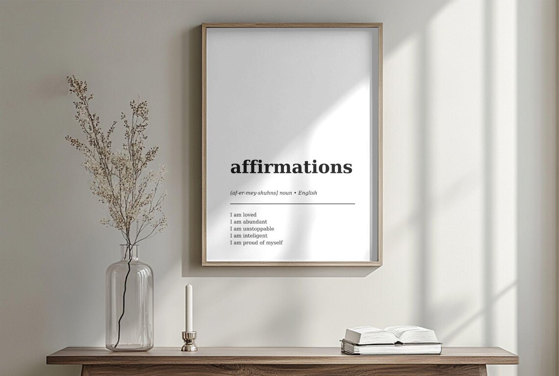 Affirmations Definition, Minimalist Poster - Image 3