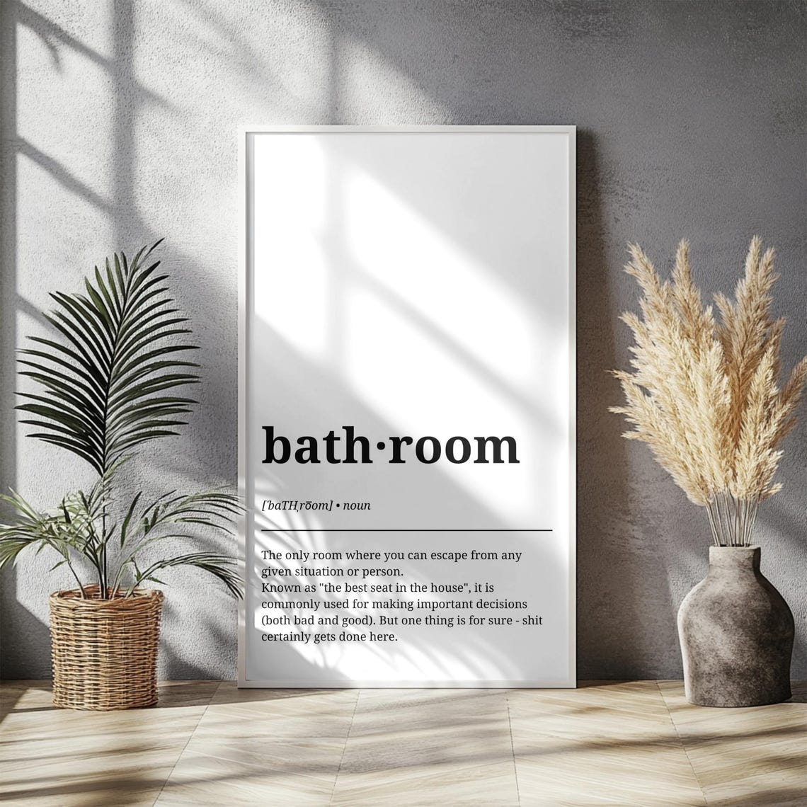 Bathroom Definition Print Funny Bathroom Art Bathroom Poster Bathroom Wall Decor Guest Bathroom - Image 2