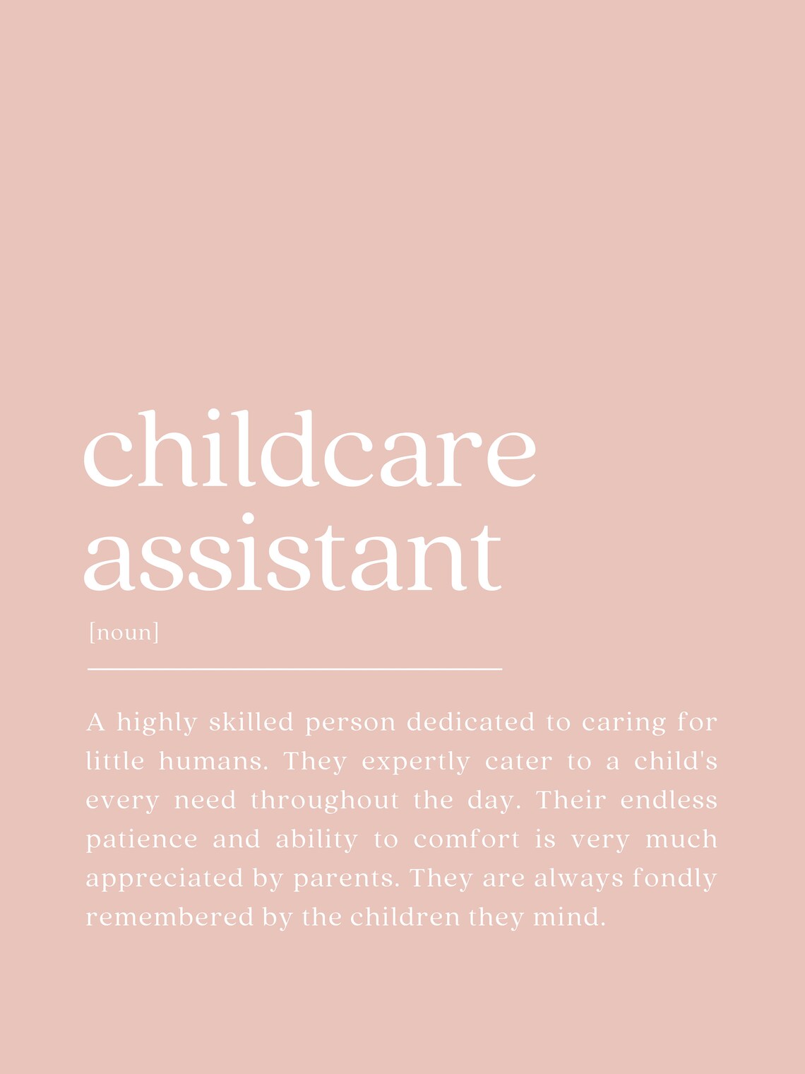 Childcare Assistant Gift, Childcare Appreciation Print - Image 2