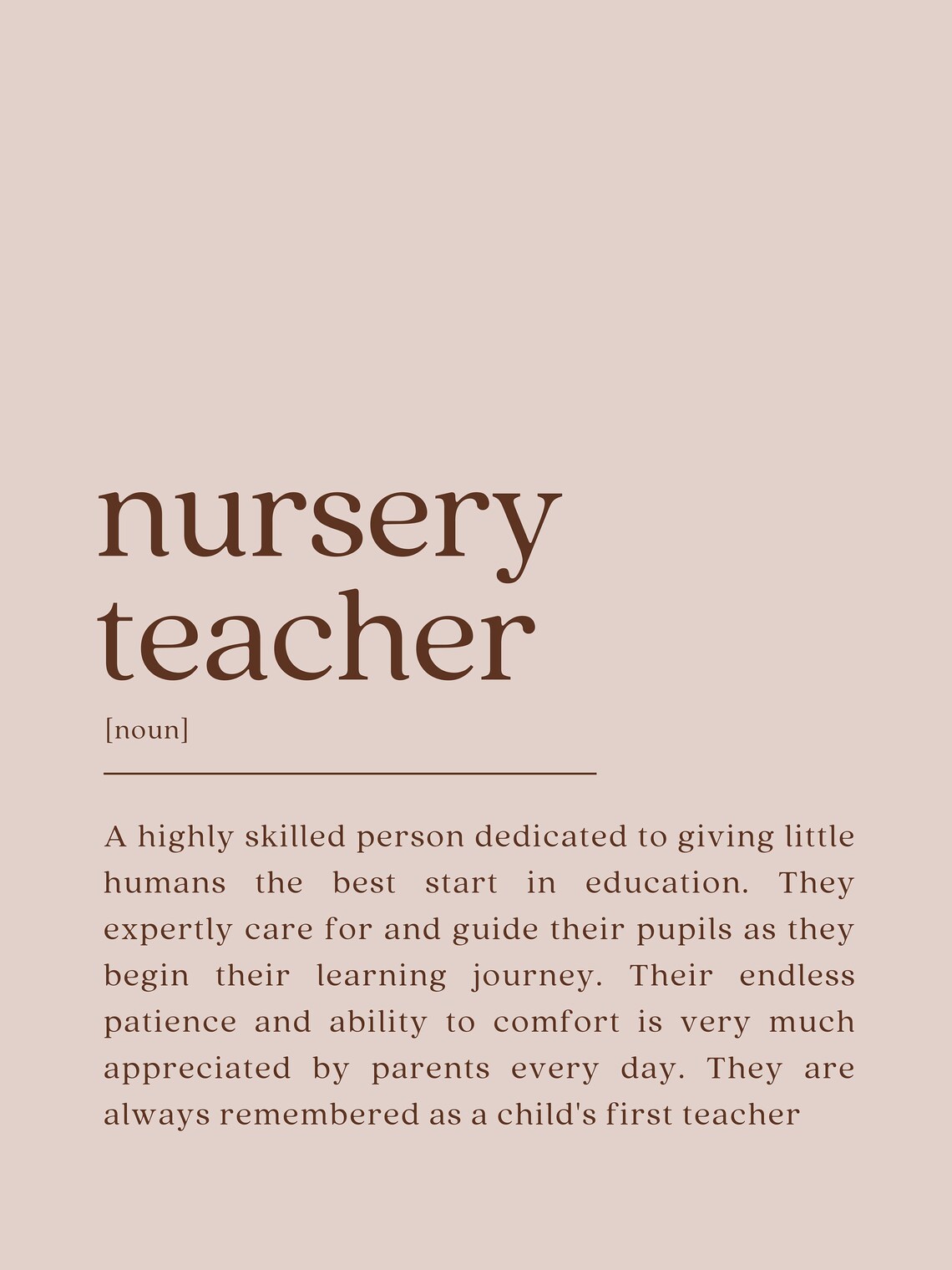 Nursery Teacher Definition, Teacher Appreciation Gift - Image 2