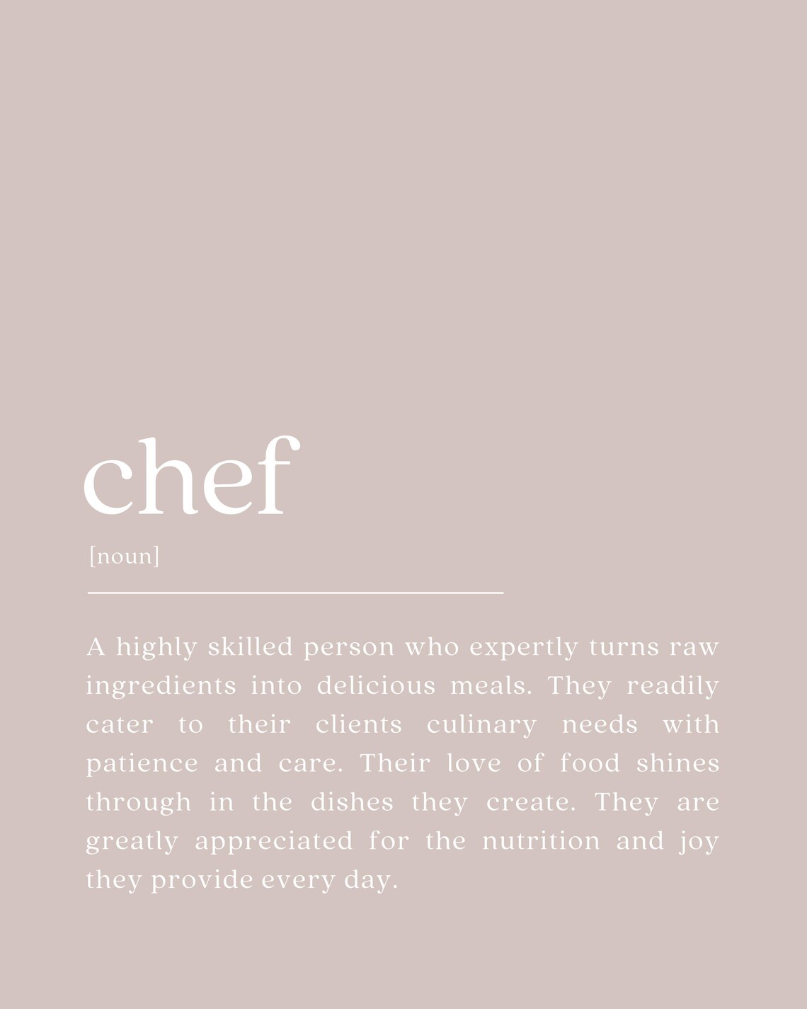 Chef Definition Print, Chef Appreciation Gift - Image 2