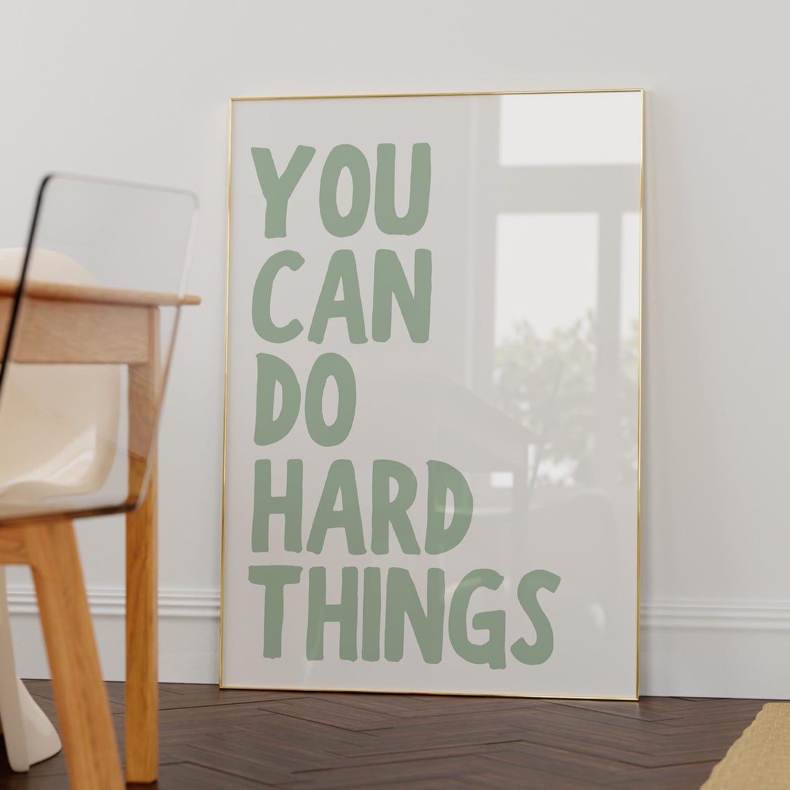 You Can Do Hard Things Art Print Wall Affirmation Daily Reminder Uplifting Living Room For Dorm