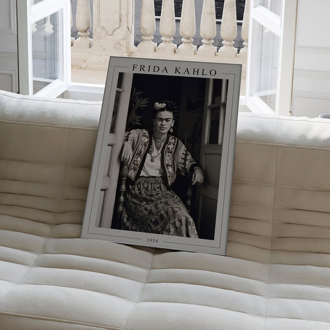 Frida Kahlo Black And White Feminist Art Poster - Image 2