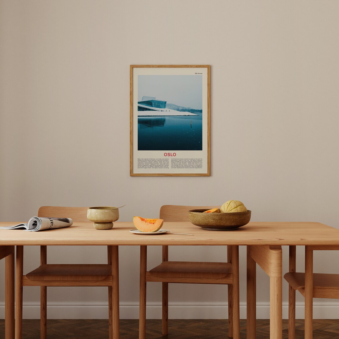 Oslo Norway Opera House Winter Snow Fjords Photo Travel Poster - Image 4