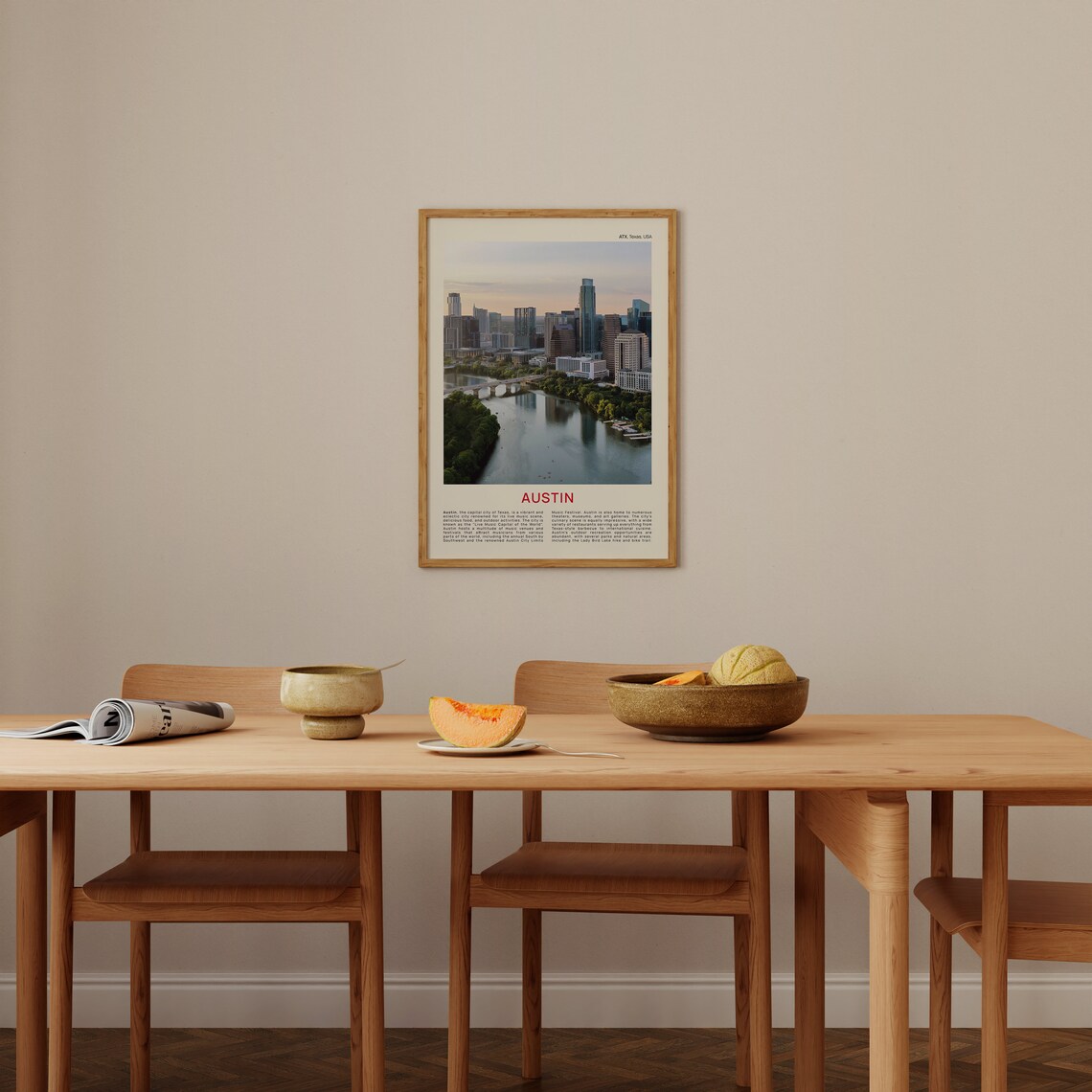 Austin Texas Skyline Over River at Sunset Film Photo Travel Poster - Image 4