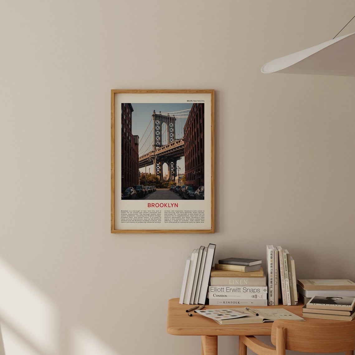 Manhattan Bridge Over Brooklyn Street Film Photo Travel Poster - Image 2