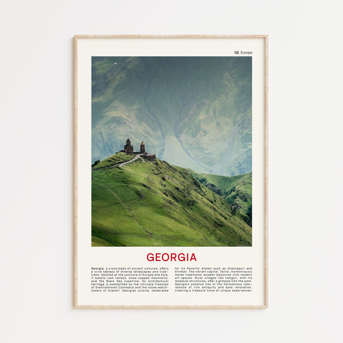 Georgia Print Film Photo Georgia Wall Art Georgia Poster Georgia Photo Georgia Poster Print Georgia Wall Decor Georgia Art Kazbegi