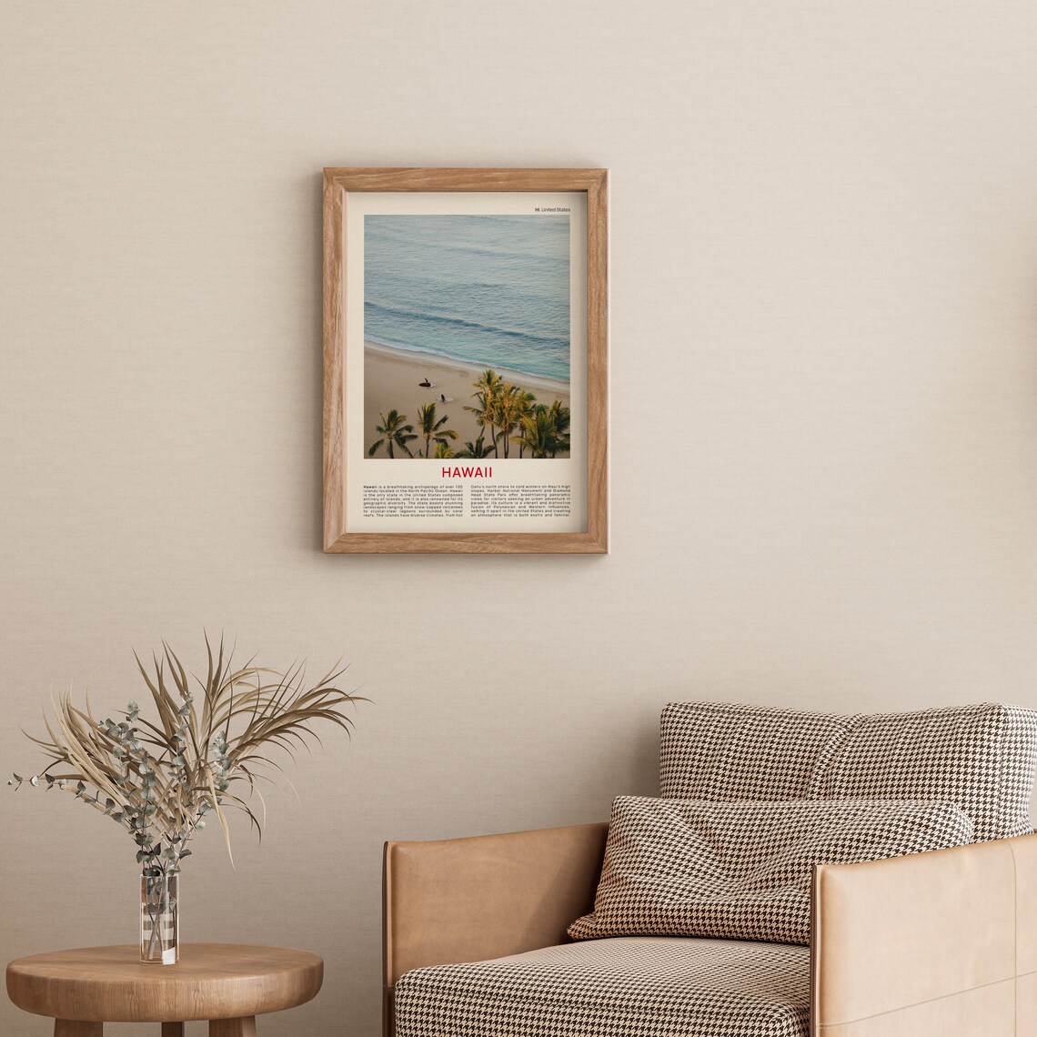 Hawaii Palm Beach Aerial With Surfers And Turquoise Waves Poster - Image 4