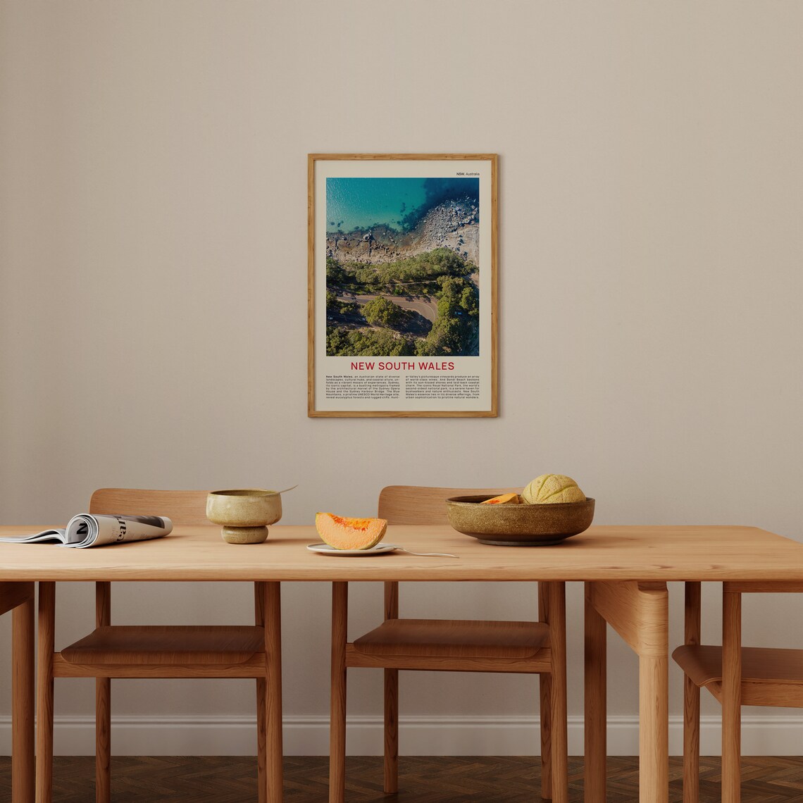 New South Wales Australia Aerial Coastline Photo Travel Poster - Image 4