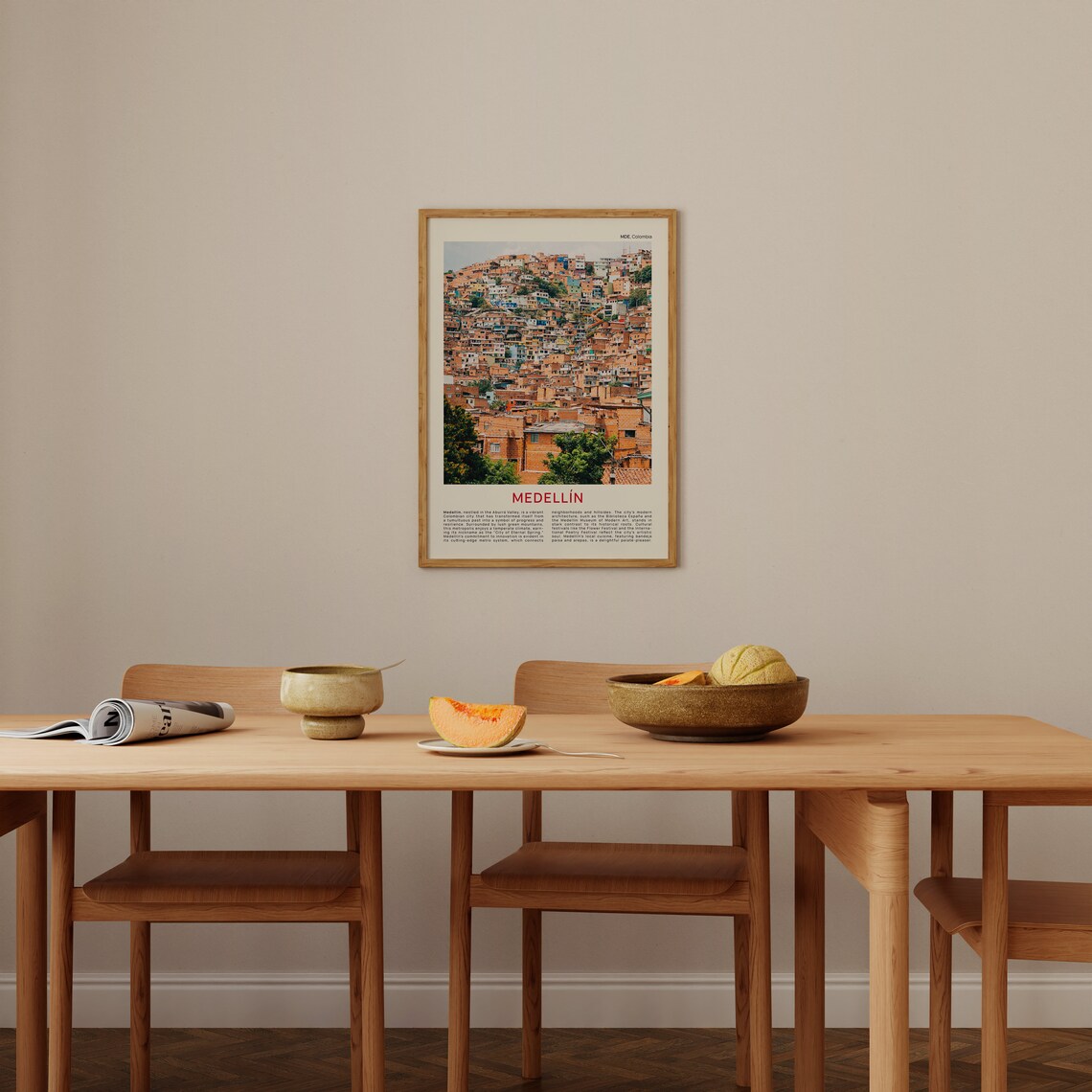 Medellin Colombia Colorful Hillside Houses Film Photo Travel Poster - Image 4
