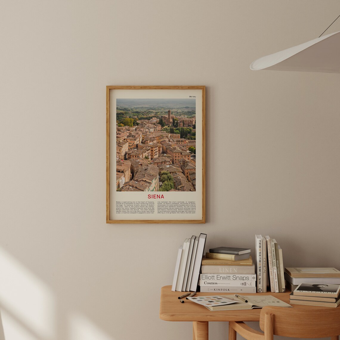 Siena Medieval Rooftops Golden Tuscany Italy Hilltop City Poster - Image 2
