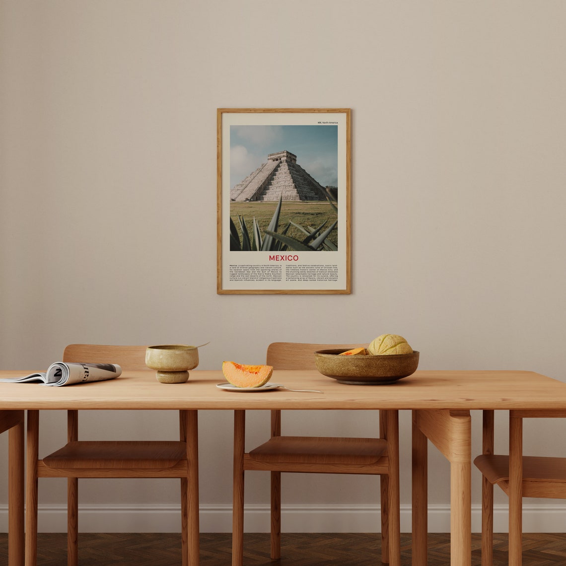 Chichen Itza Mayan Pyramid Agave Film Photo Mexico Travel Poster - Image 4