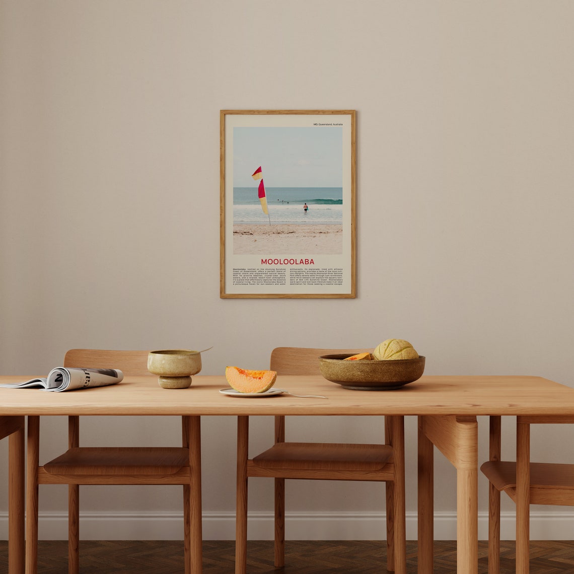 Mooloolaba Beach Surf Flags Queensland Film Photo Travel Poster - Image 4