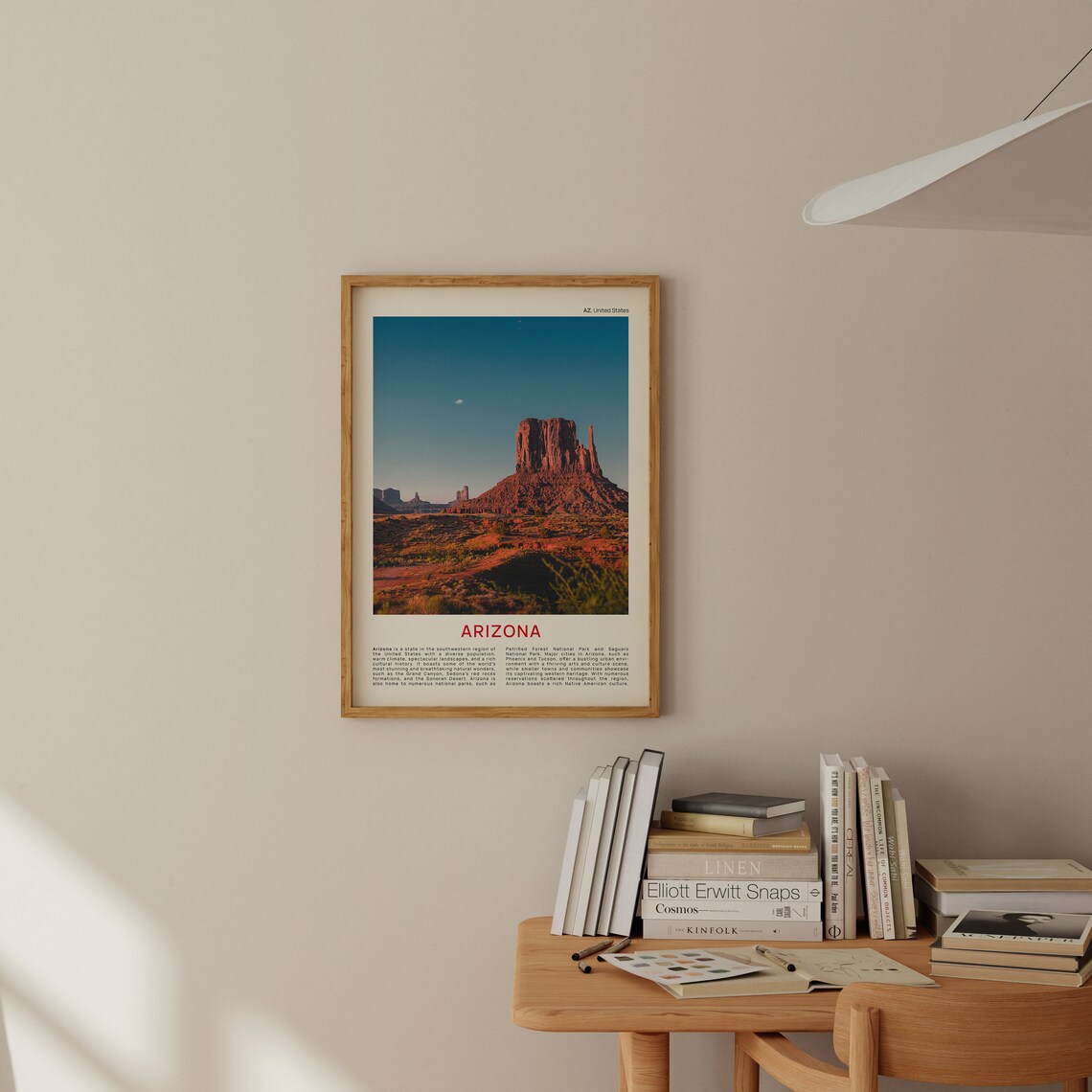 Arizona Red Rock Desert Butte Sunset Landscape Nature Photo Poster - Image 2
