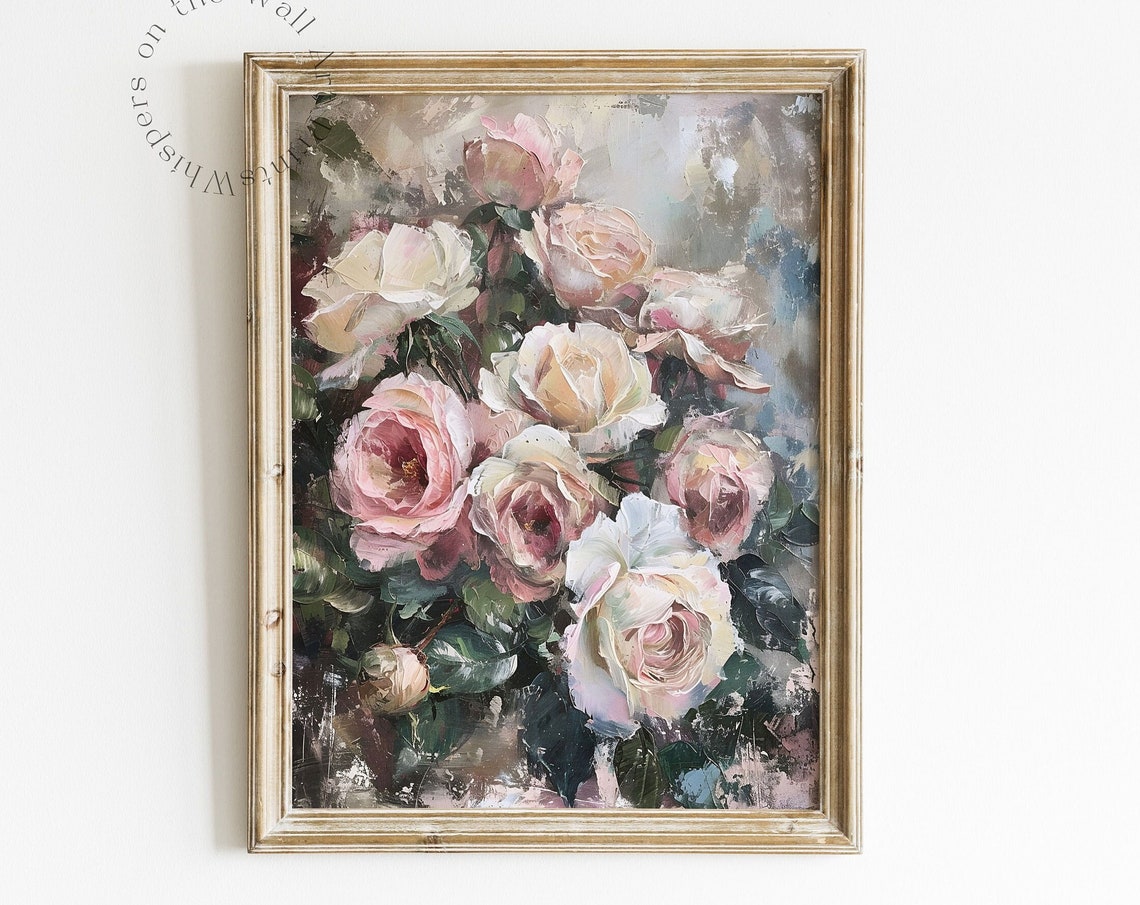 Relaxing Coffee and Book in Bed Soft Neutral Oil Painting Poster - Image 6