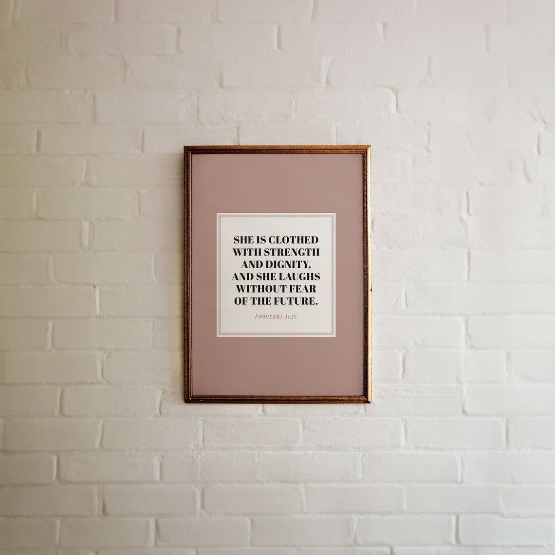Proverbs 31 25 Bible Verse Wall Art She Is Clothed With Strength Instant Christian Art Home Decor For Her Bible Verse Wisdom Quote - Image 6