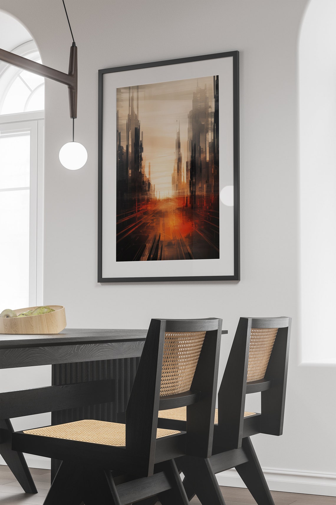 Modern Impressionist Cityscape Painting Sunset Boulevard Art Poster - Image 2