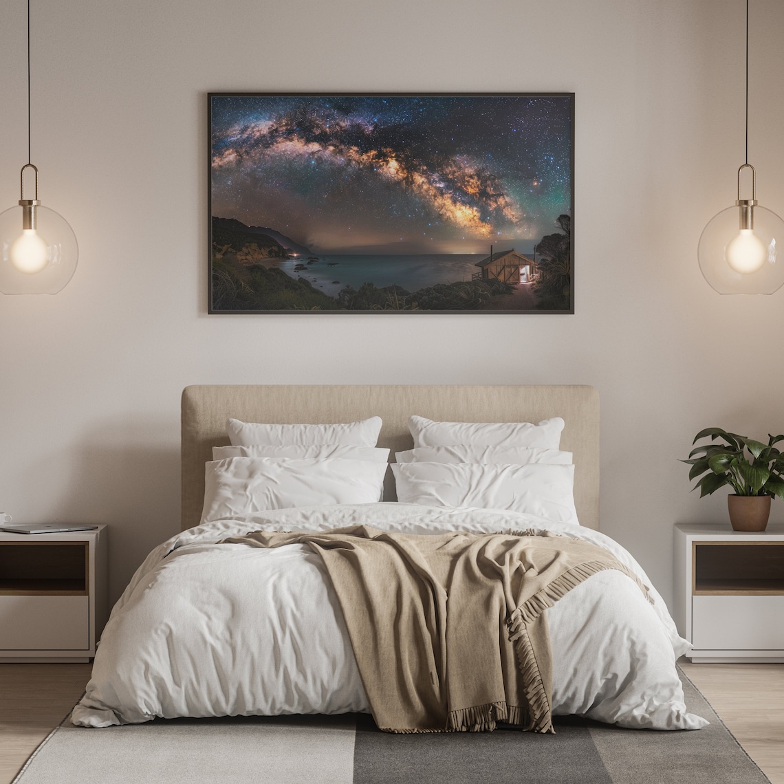 Celestial Milkyway Landscape Poster Print - Image 3