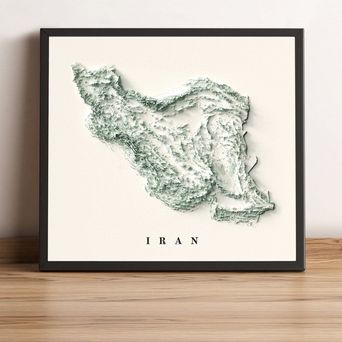Iran Relief Map, Minimalist Travel Poster - Image 3