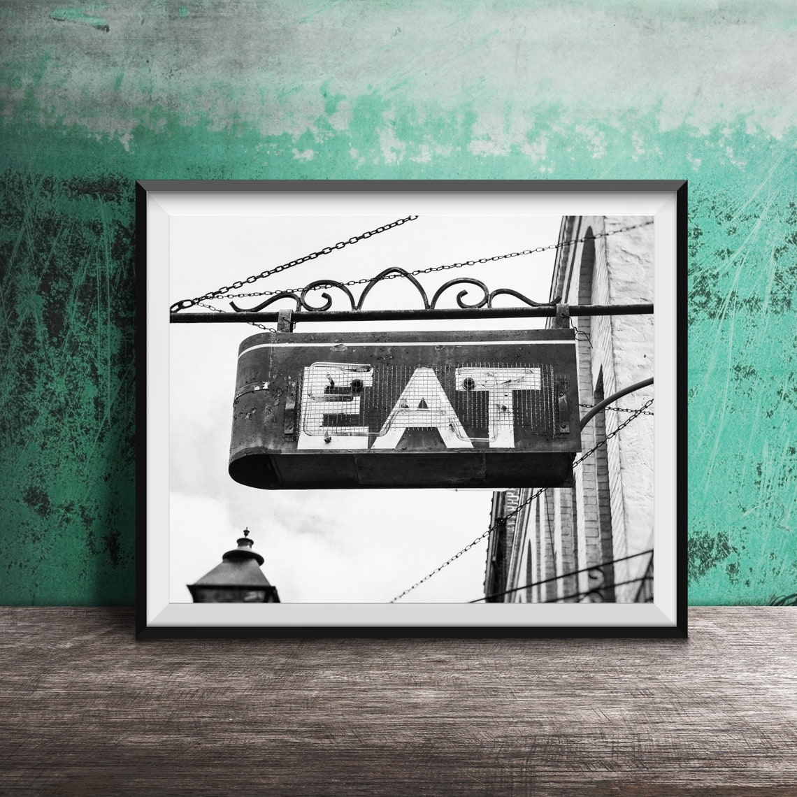 EAT Rusted Roadside Neon Kitchen Sign Unlit Vintage Decor Poster - Image 2