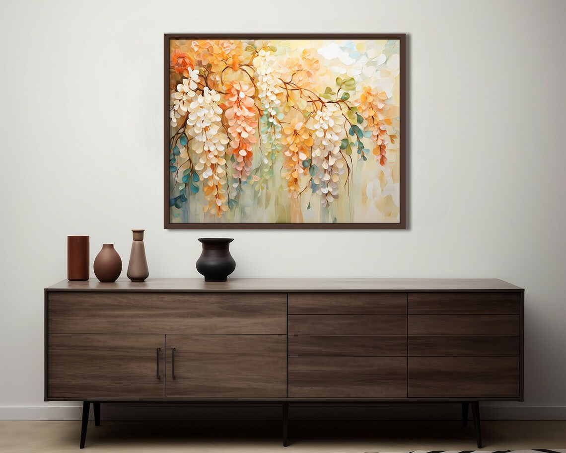 Watercolor Wisteria Vine Botanical Art Print - Image 3