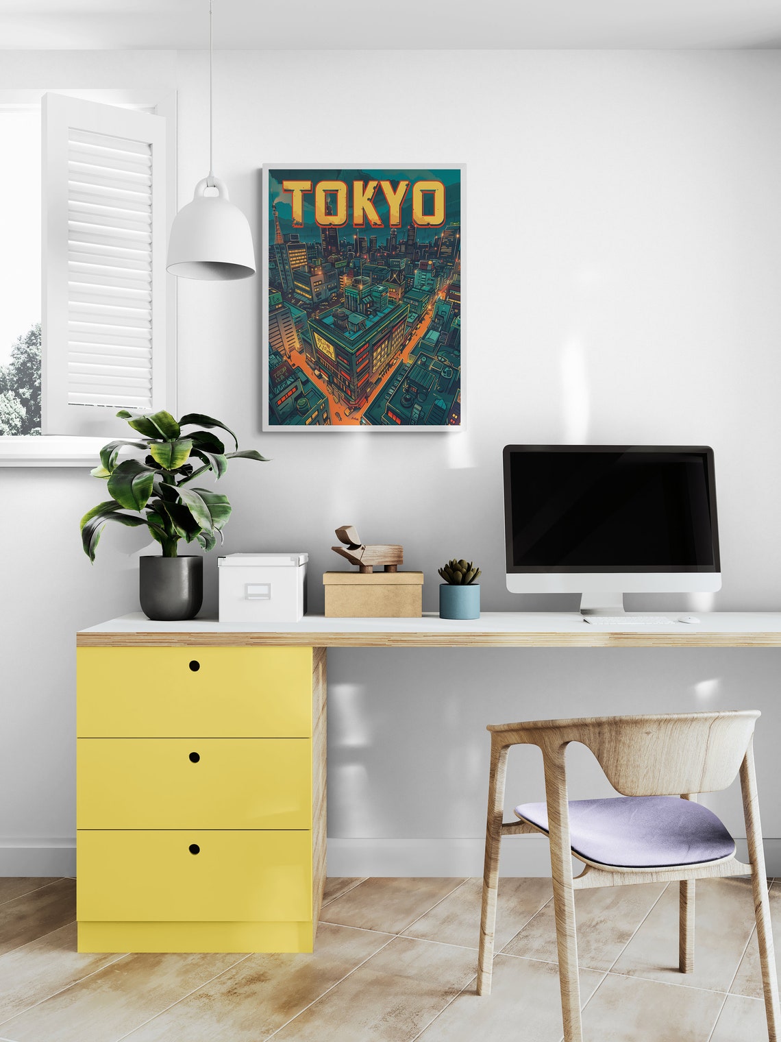 Tokyo Neon Night Skyline Glow Aerial Japanese City Lights Poster - Image 4