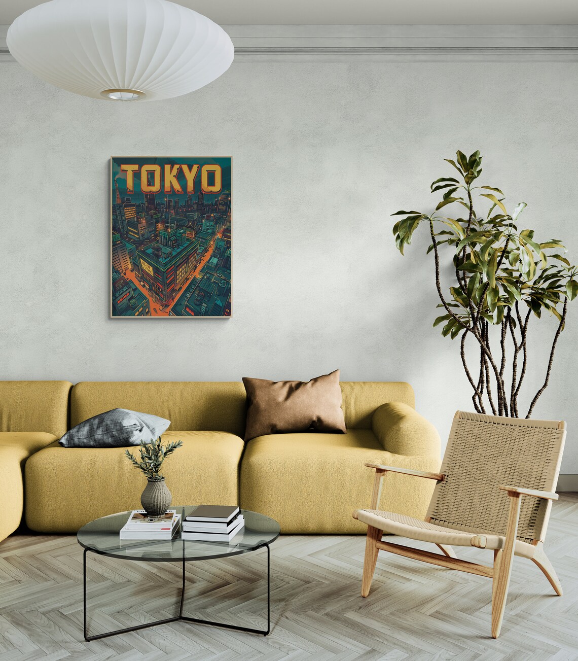 Tokyo Neon Night Skyline Glow Aerial Japanese City Lights Poster - Image 3