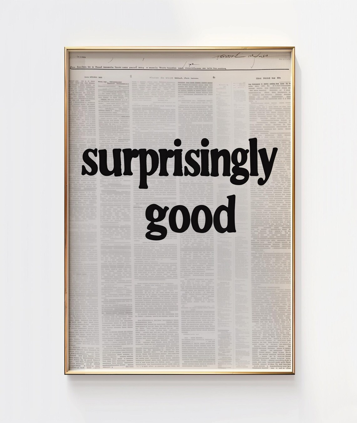 Surprisingly Good Quote Print Minimalist Typography Wall Art Motivational Poster Black White Modern Decor