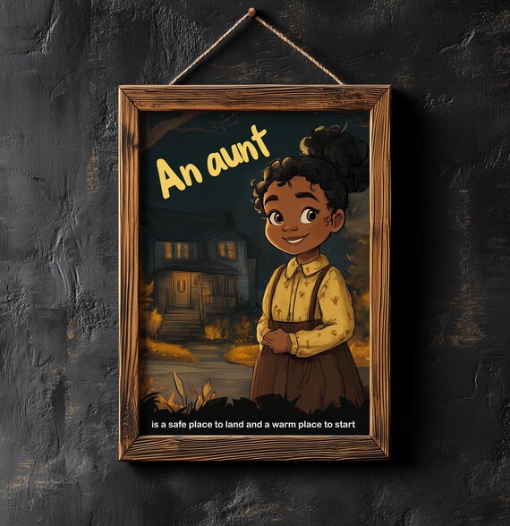 Aunt Poem Safe Place To Land Warm Place Night House Art Poster