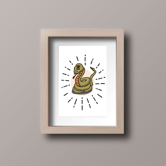 One Eyed Snake, Animal Poster