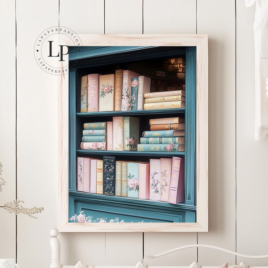 Vintage Book Inspired Art Print, Bookshelf Decor - Image 5