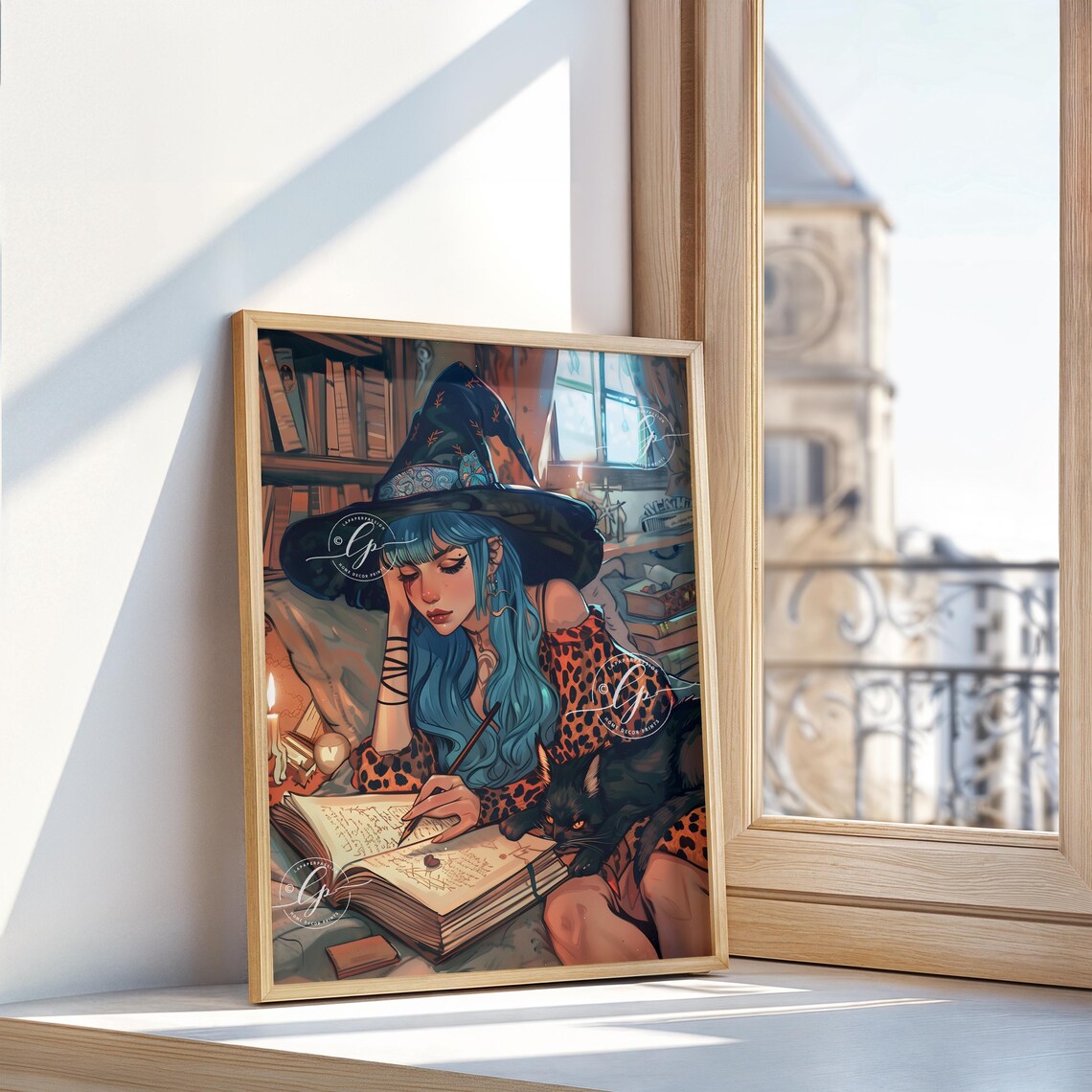 Witch Wall Art, Modern Halloween Decor - Image 2