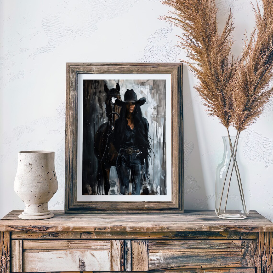 Cowgirl Portrait Art Print, Modern Western Decor - Image 7