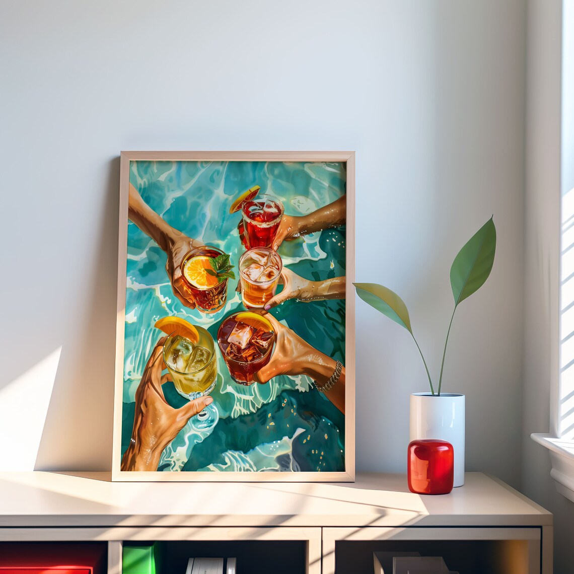 Poolside Cocktails Summer Drink Art Print - Image 8