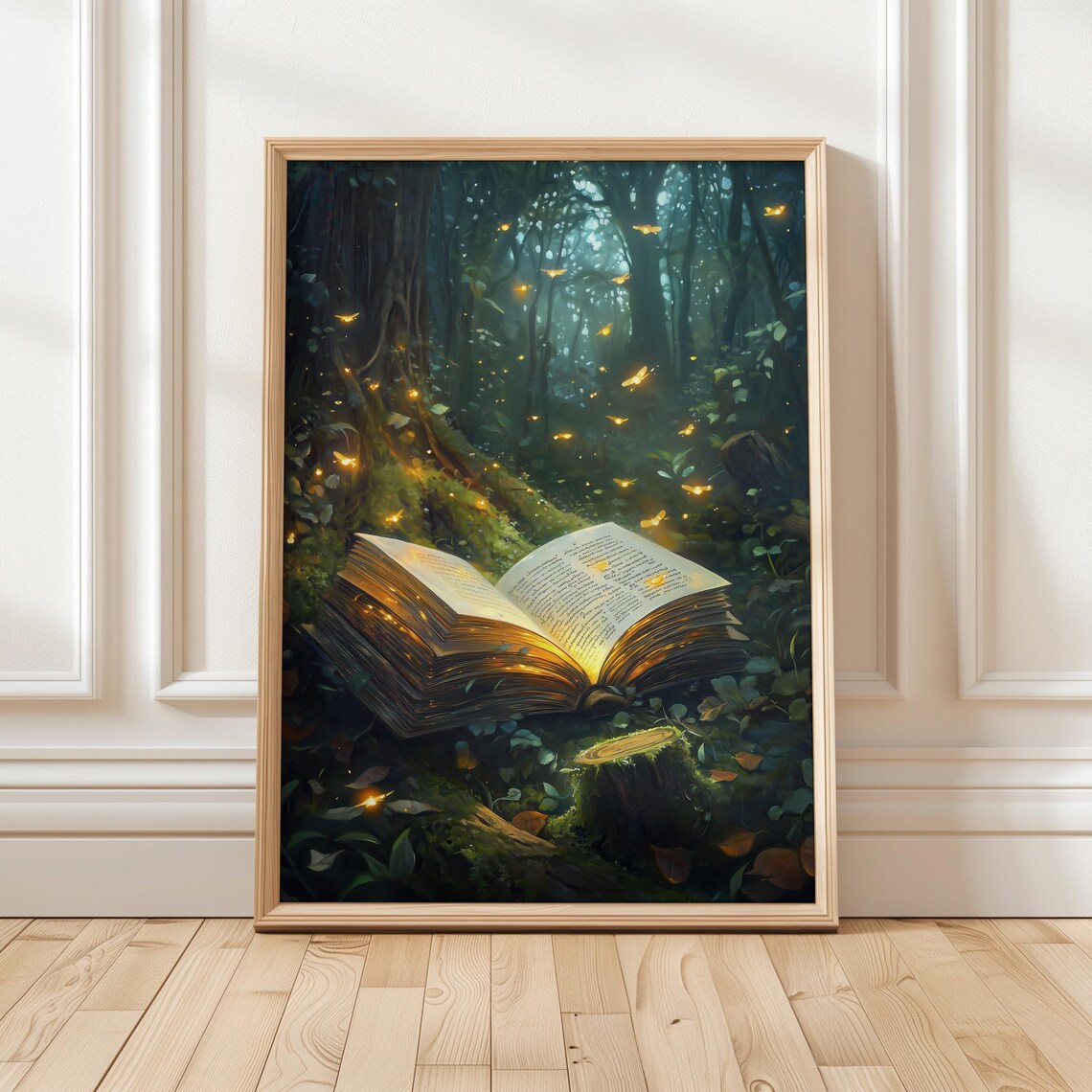 Enchanted Forest Book Art Print, Whimsical Decor