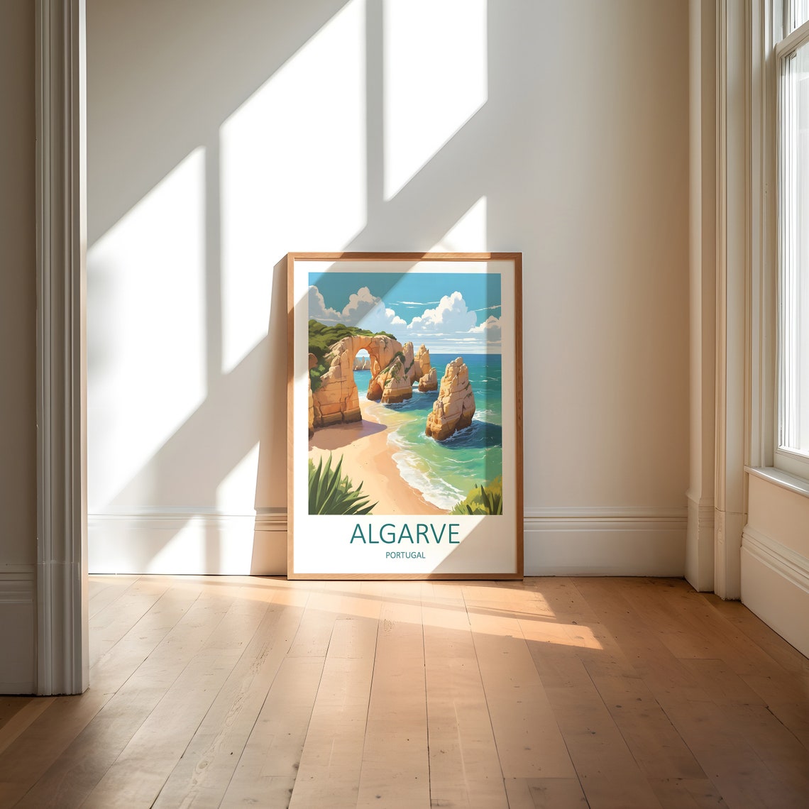 Algarve Print Algarve Poster Algarve Wall Art Portugal Print Algarve Travel Print Algarve Portugal Poster Travel Gift Algarve Art - Image 6