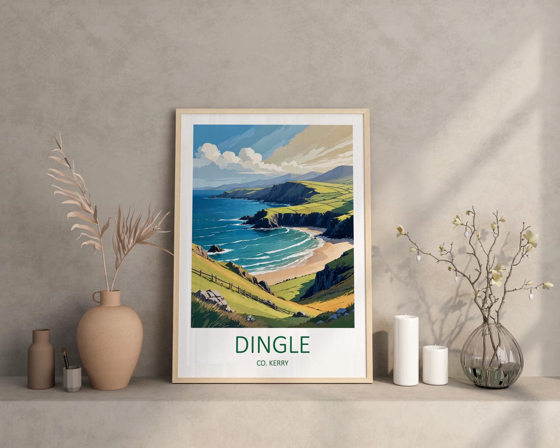 Dingle Peninsula County Kerry Ireland Atlantic Coast Travel Poster - Image 2