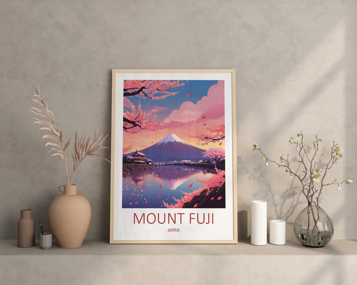 Mount Fuji Print Mount Fuji Poster Japan Wall Art Japan Print Kyoto Print Japan Travel Print Travel Gift Japanese Wall Art Japan Art - Image 4