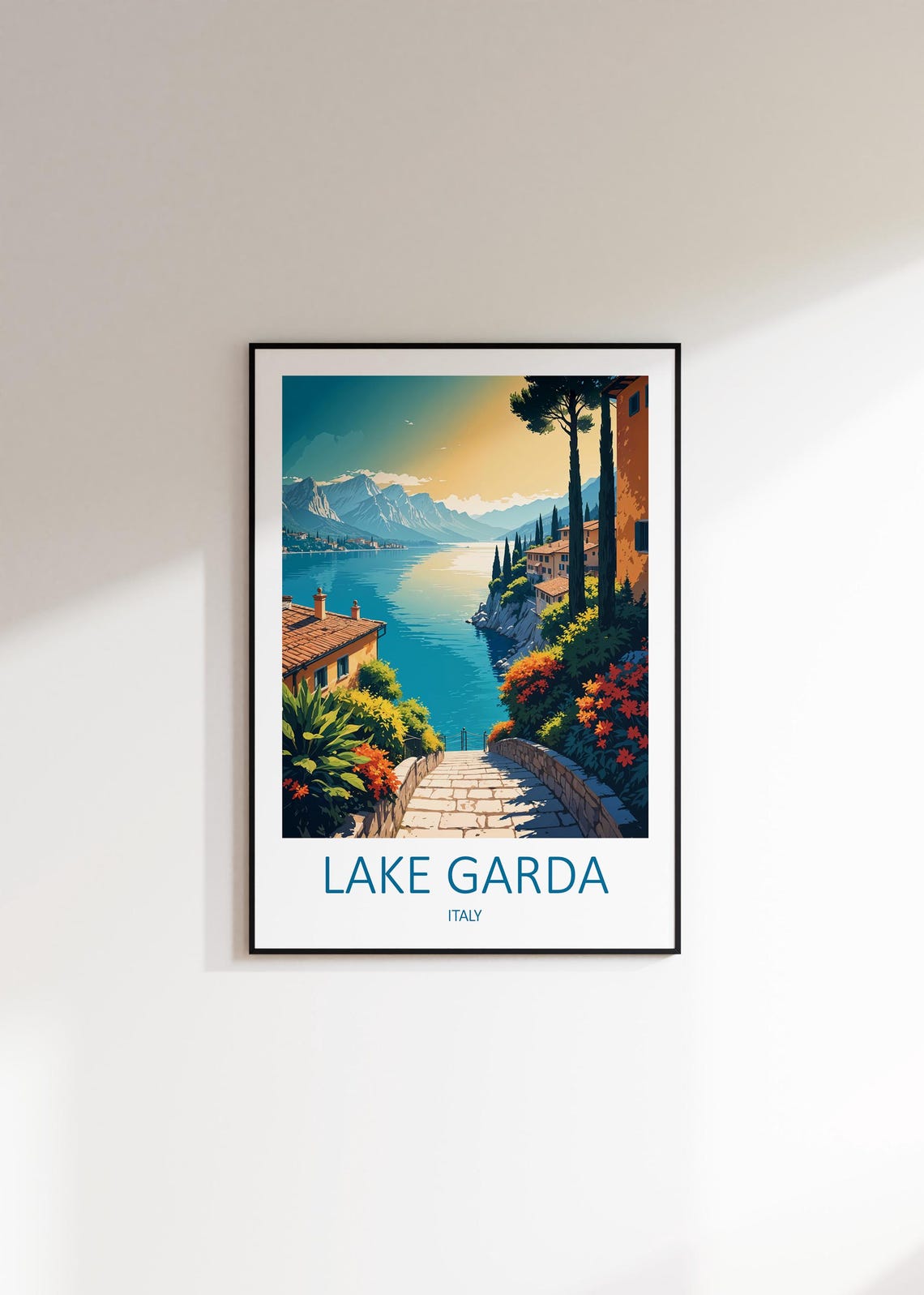 Lake Garda Print Lake Garda Poster Lake Garda Italy Lakes Poster Italy Wall Art Italian Prints Italy Travel Print Italy Travel Gift - Image 2