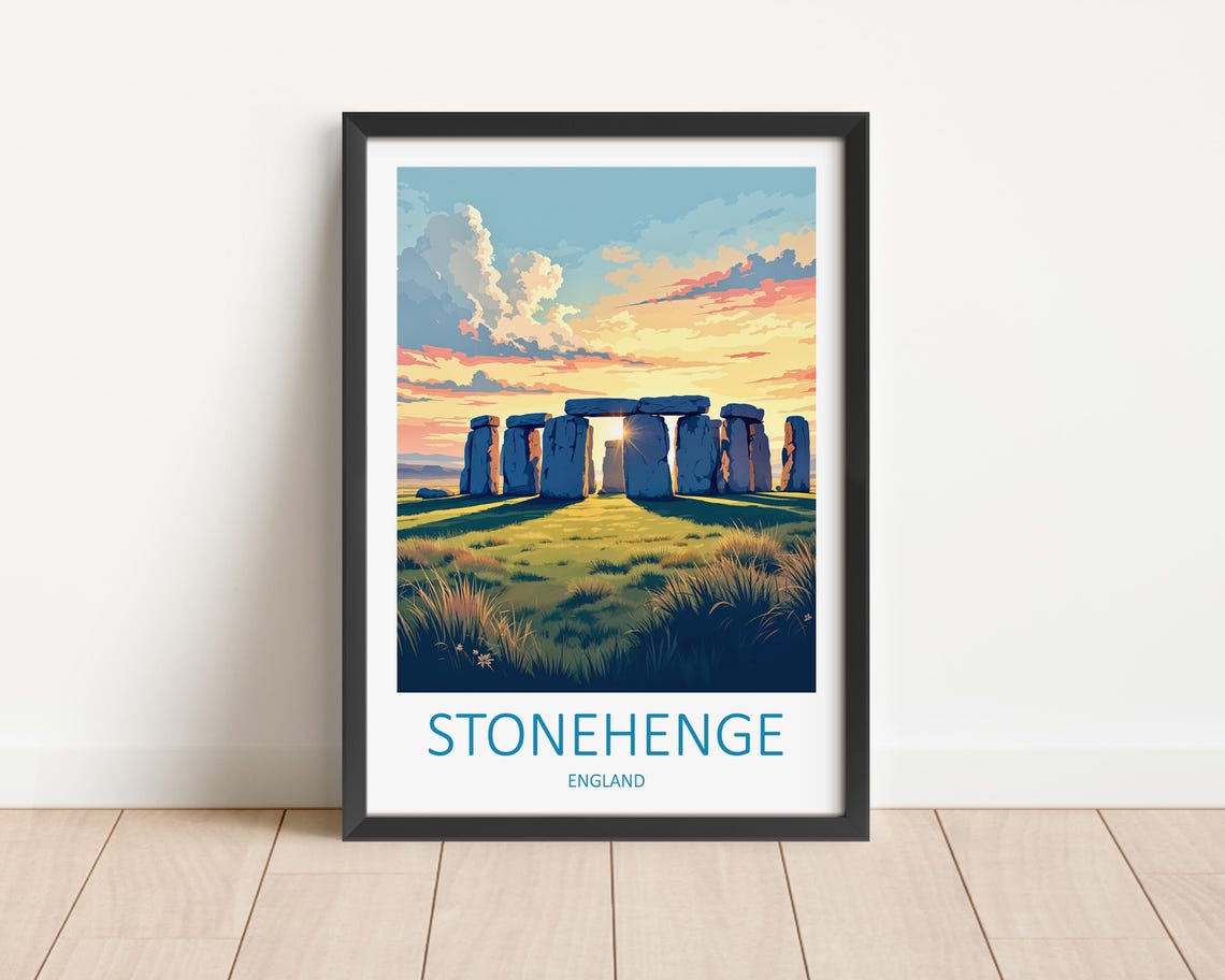 Stonehenge England Ancient Stone Circle At Sunset On Plain Poster
